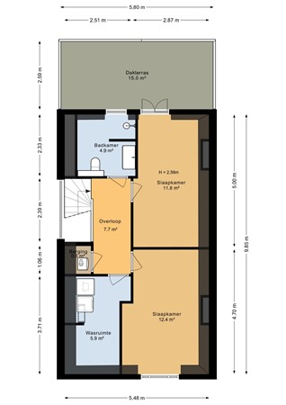 Floorplan - Antonie Duyckstraat, 2582 TJ The Hague